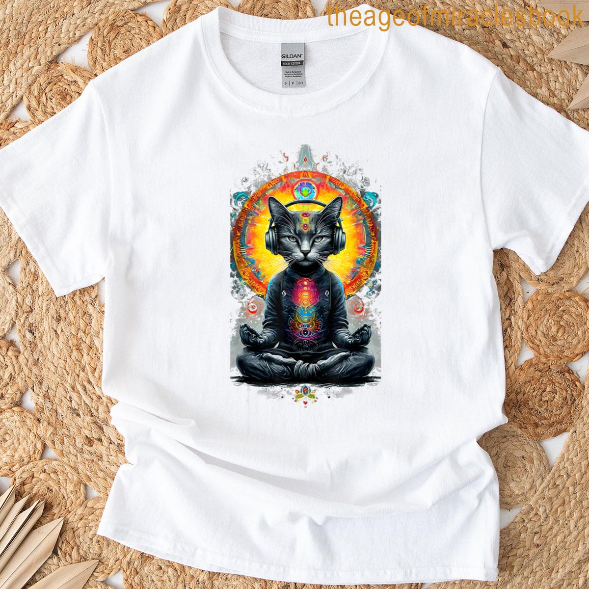 Zen Cat Meditating Budha T-shirt