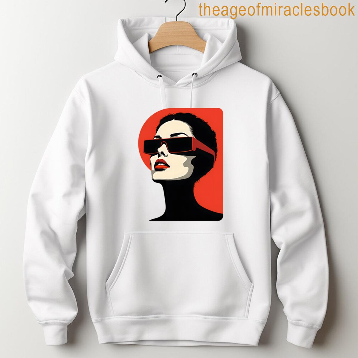 Alternative view of Woman With Red Sunglasses Abstract Art Poster T-shirt