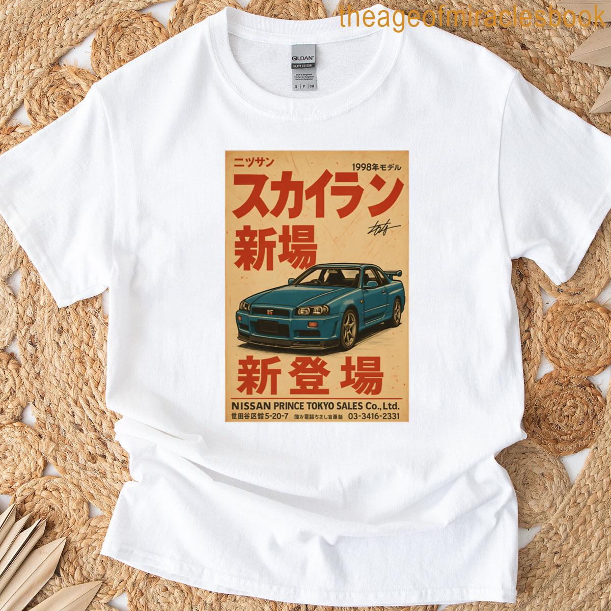 1998 Nissan Skyline R34 Gt-r Retro Japan Car Poster