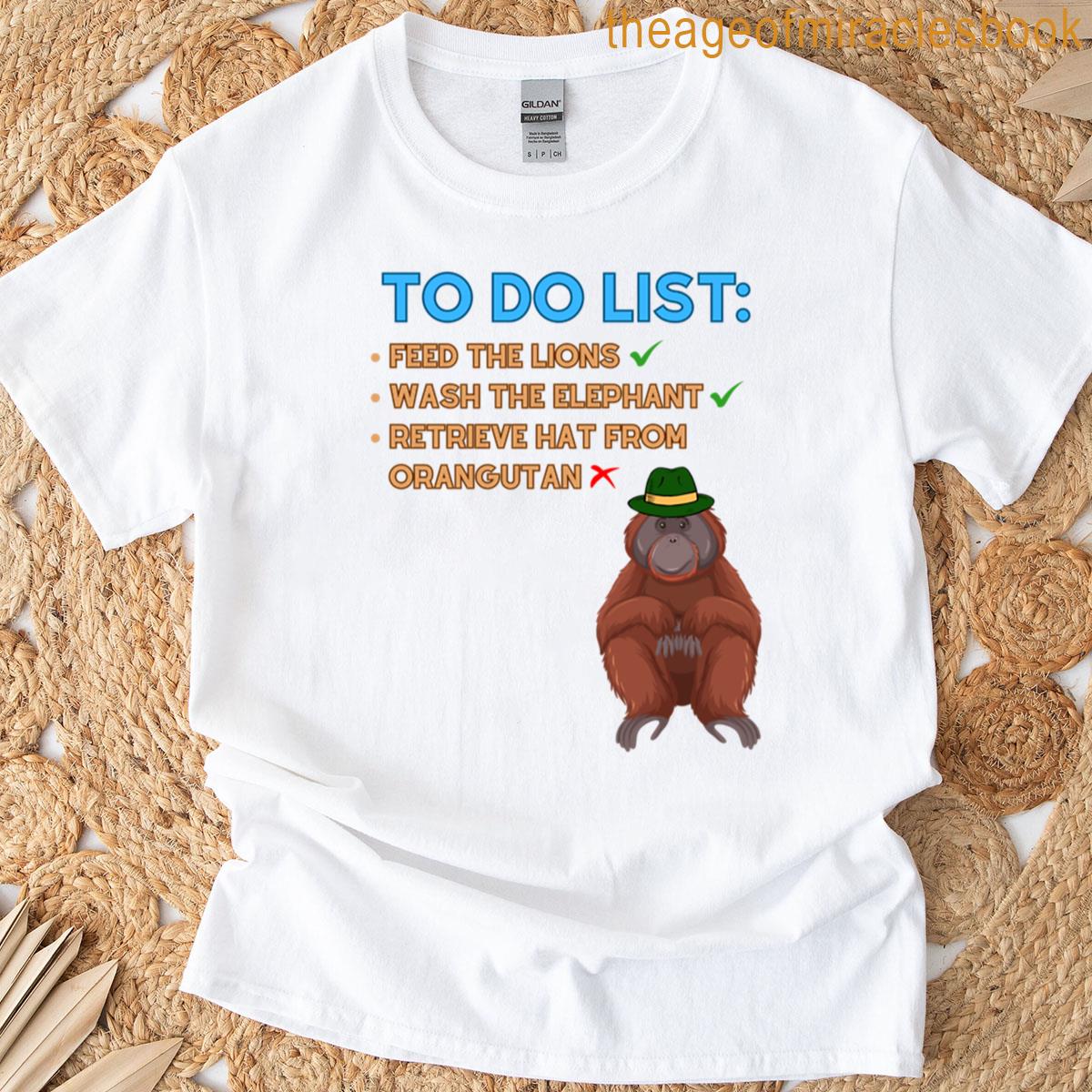 Zookeeper Life To Do List Funny Graphic For Animal Lovers Oversized T-shirt