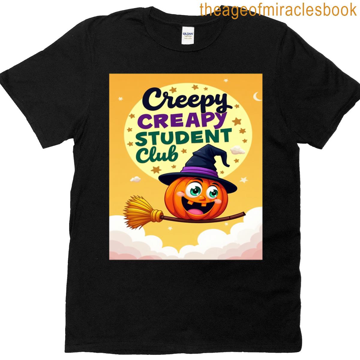 Creepy Student Club Funny Gothic School Vibes T-shirt