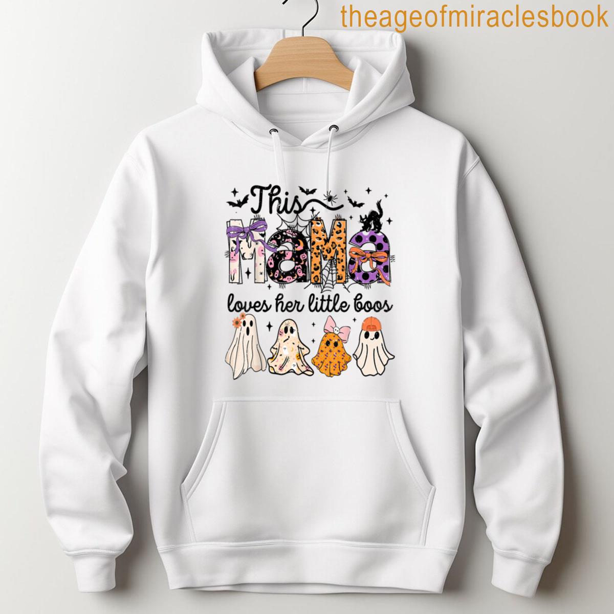This Mama Loves Her Boos Cute Mom Spooky Halloween Mama T-shirt