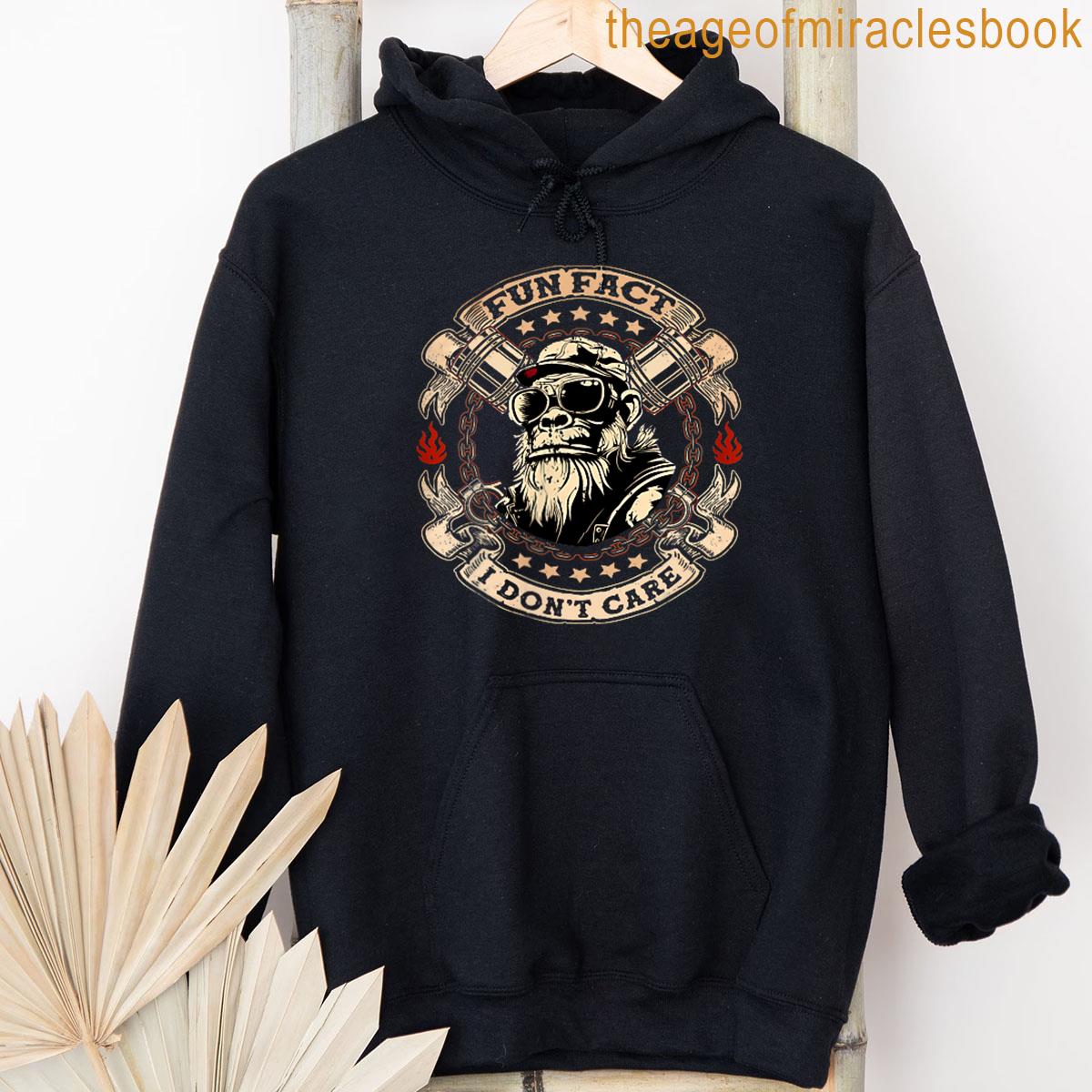 Alternative view of 2 Sided Fun Fact I Dont Care Cool Grandpa Swag Gorillas T-shirt