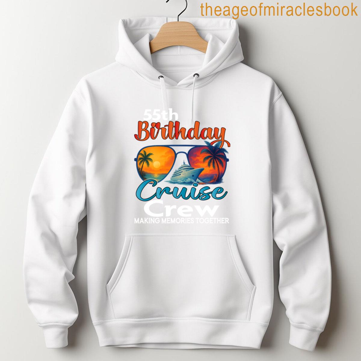 Alternative view of 55th Birthday Cruise Crew Friends Family Vacation Matching T-shirt