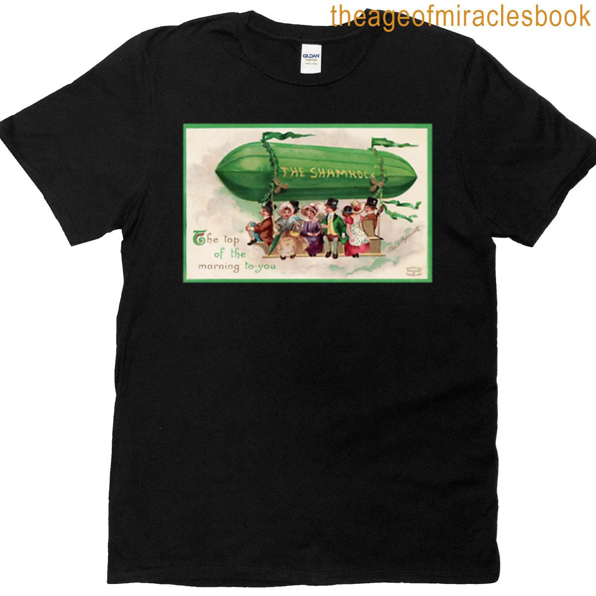 The Shamrock Airship St Patricks Day Postcard By Ellen H Clapsaddle 1908 T-shirt