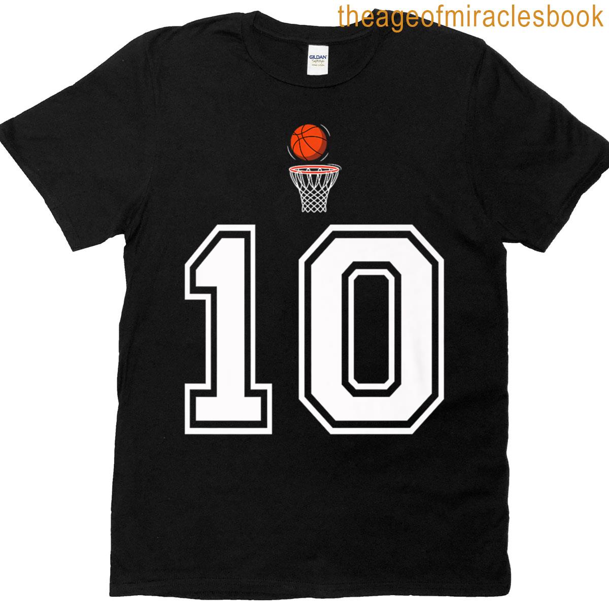 10 Number Basketball Style Vintage White Premium T-shirt