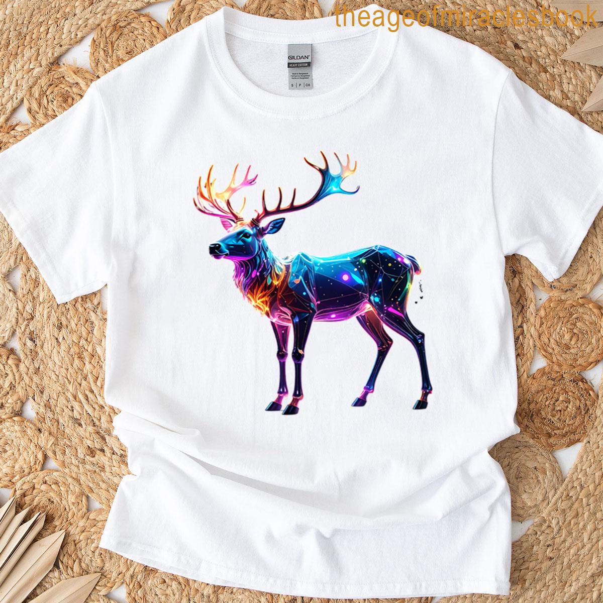 Cosmic Reindeer Dream Oversized T-shirt