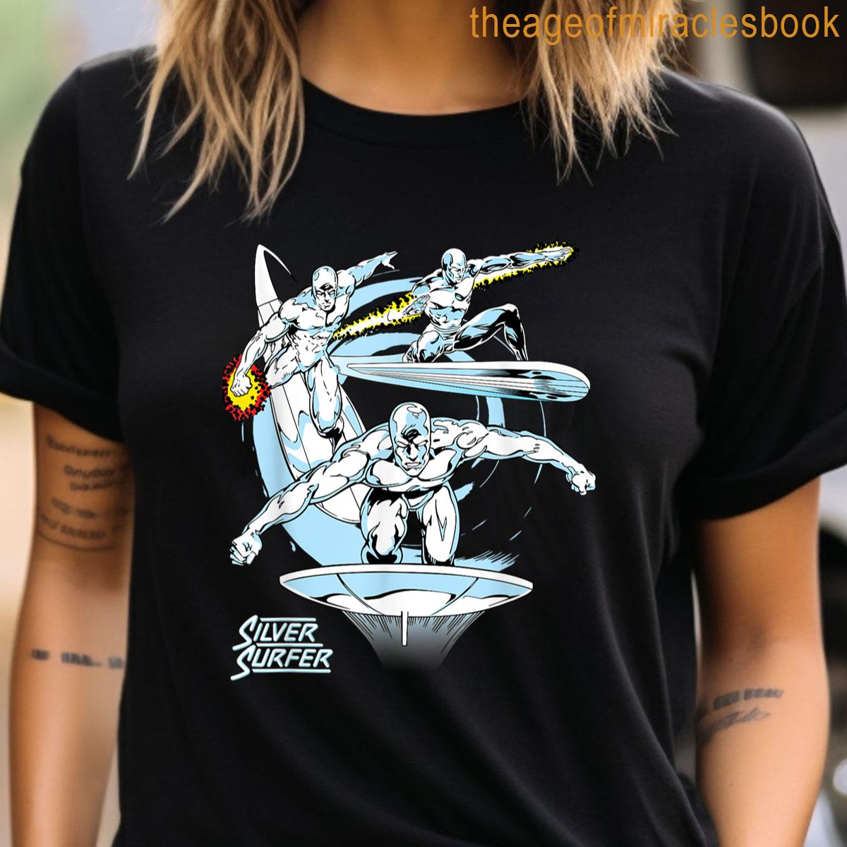 silver surfer graphicTシャツMCUファンタスティック4映画 Amazon.com: Marvel Fantastic Four Silver Surfer Vintage
