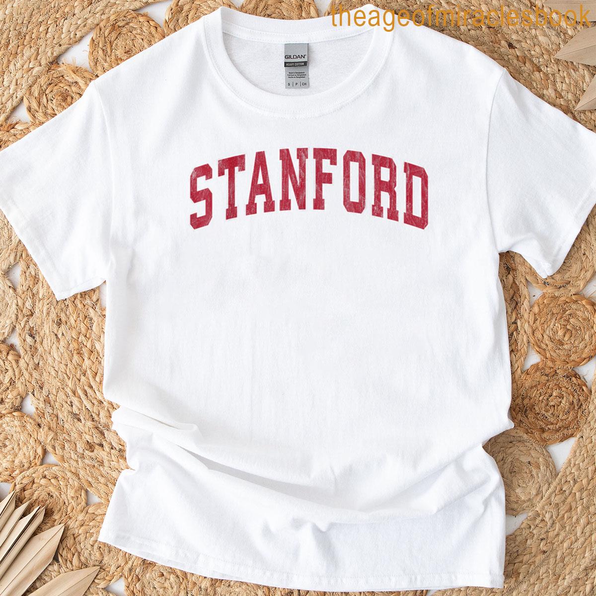 Stanford California Ca Vintage Athletic Red Sports Design T-shirt