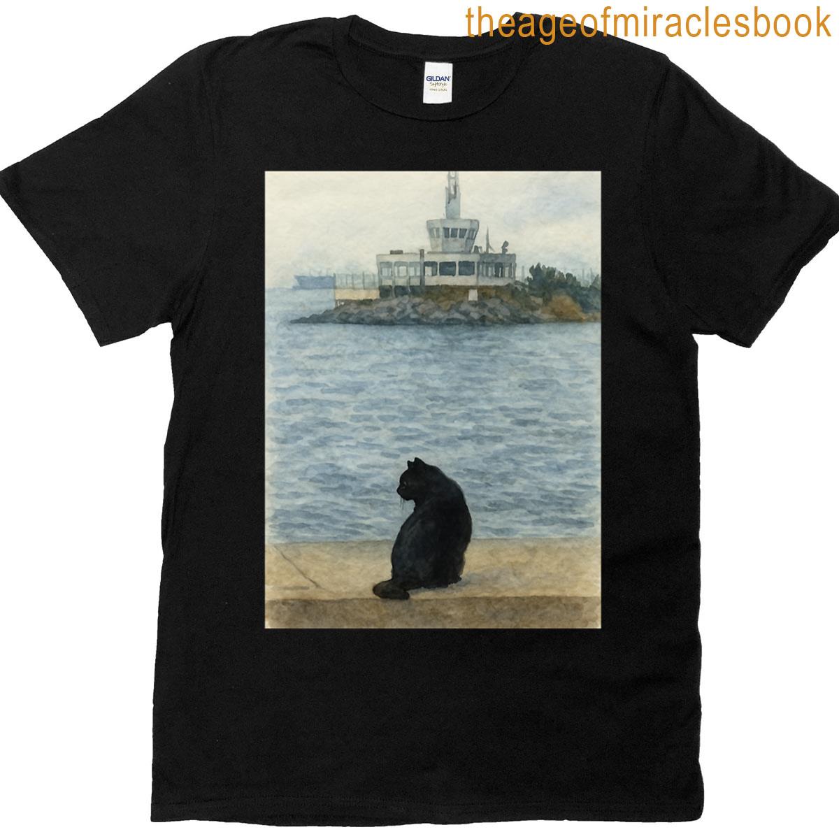Black Cat Grey Day – Istanbul Turkey T-shirt