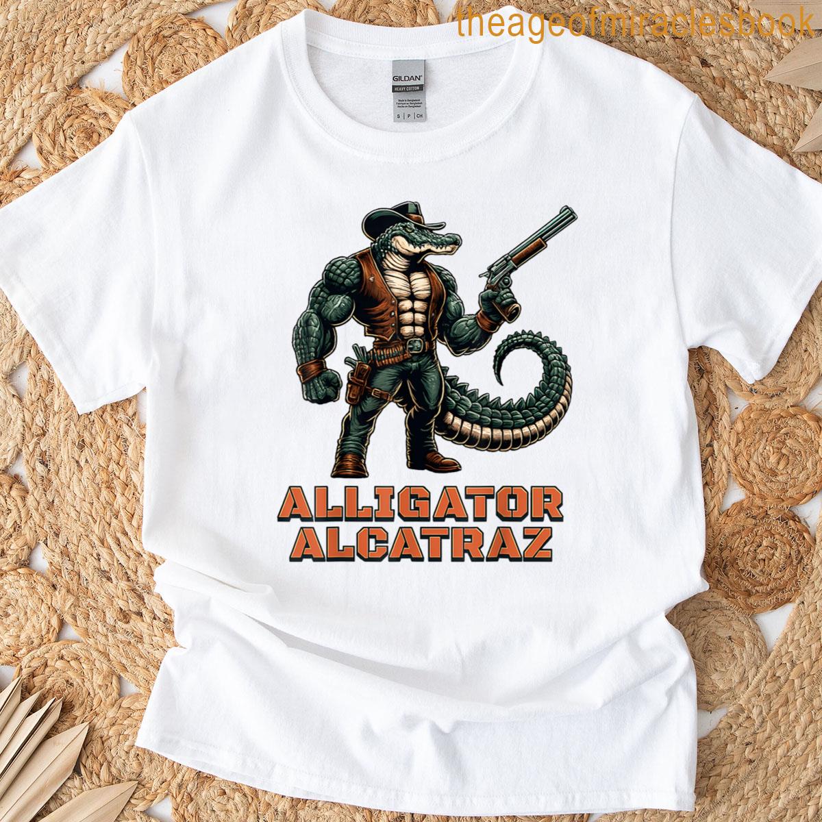 Funny Alligator Alcatraz Florida Everglades Prison T-shirt