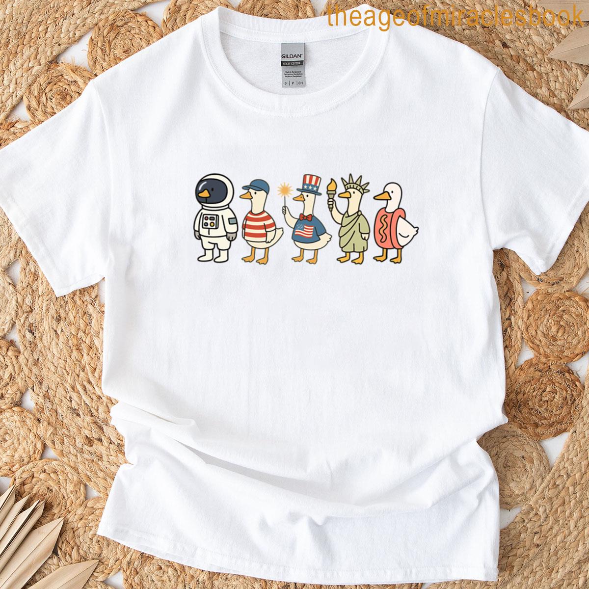 Funny Patriotic Ducks – 4th Of July Usa Parade Costume Lineup T-shirt