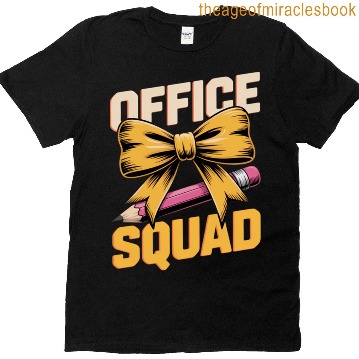 Office Squad Coquette Bow Cute Funny Back To School T-shirt