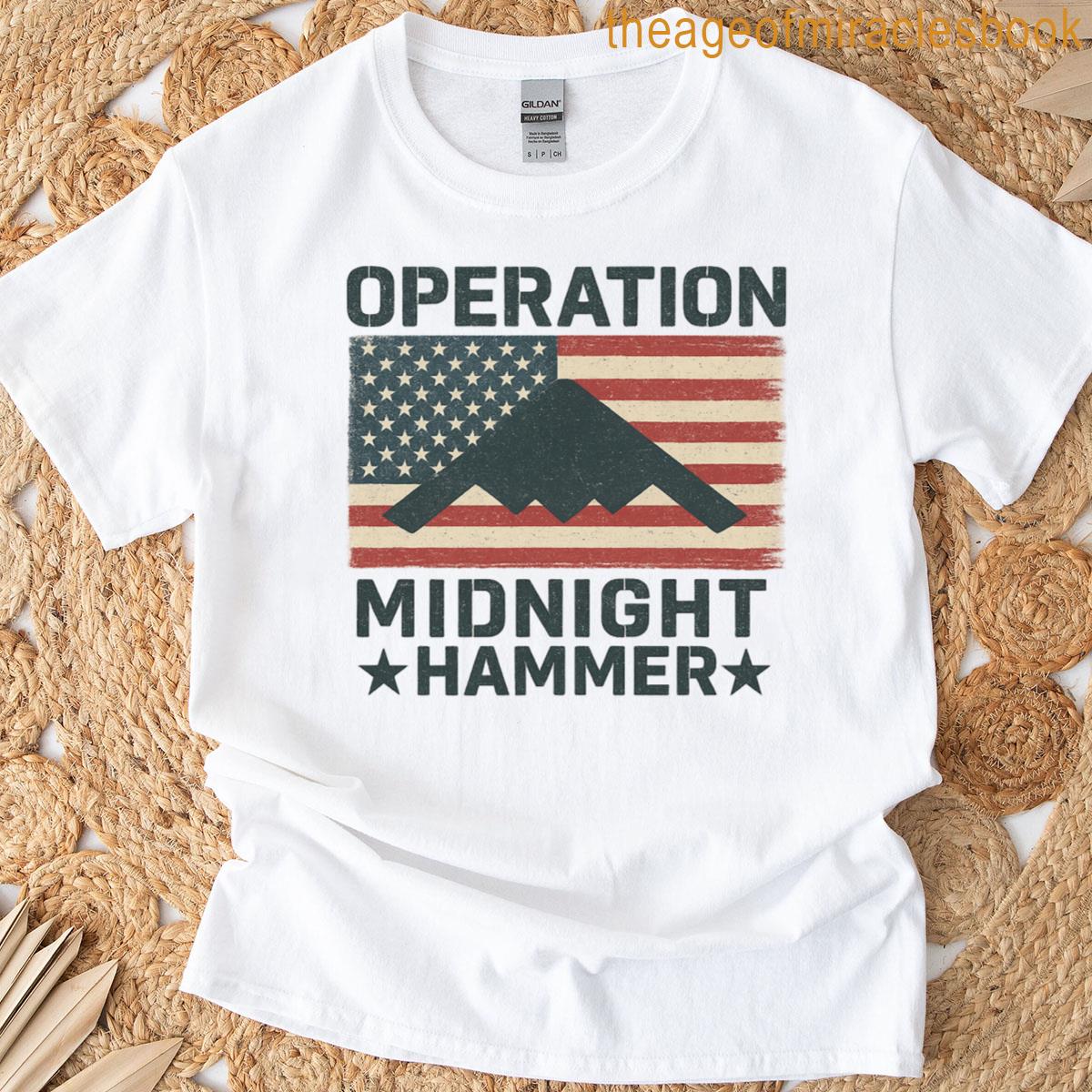 Operation Midnight Hammer Usa Flag Stealth Bomber T-shirt