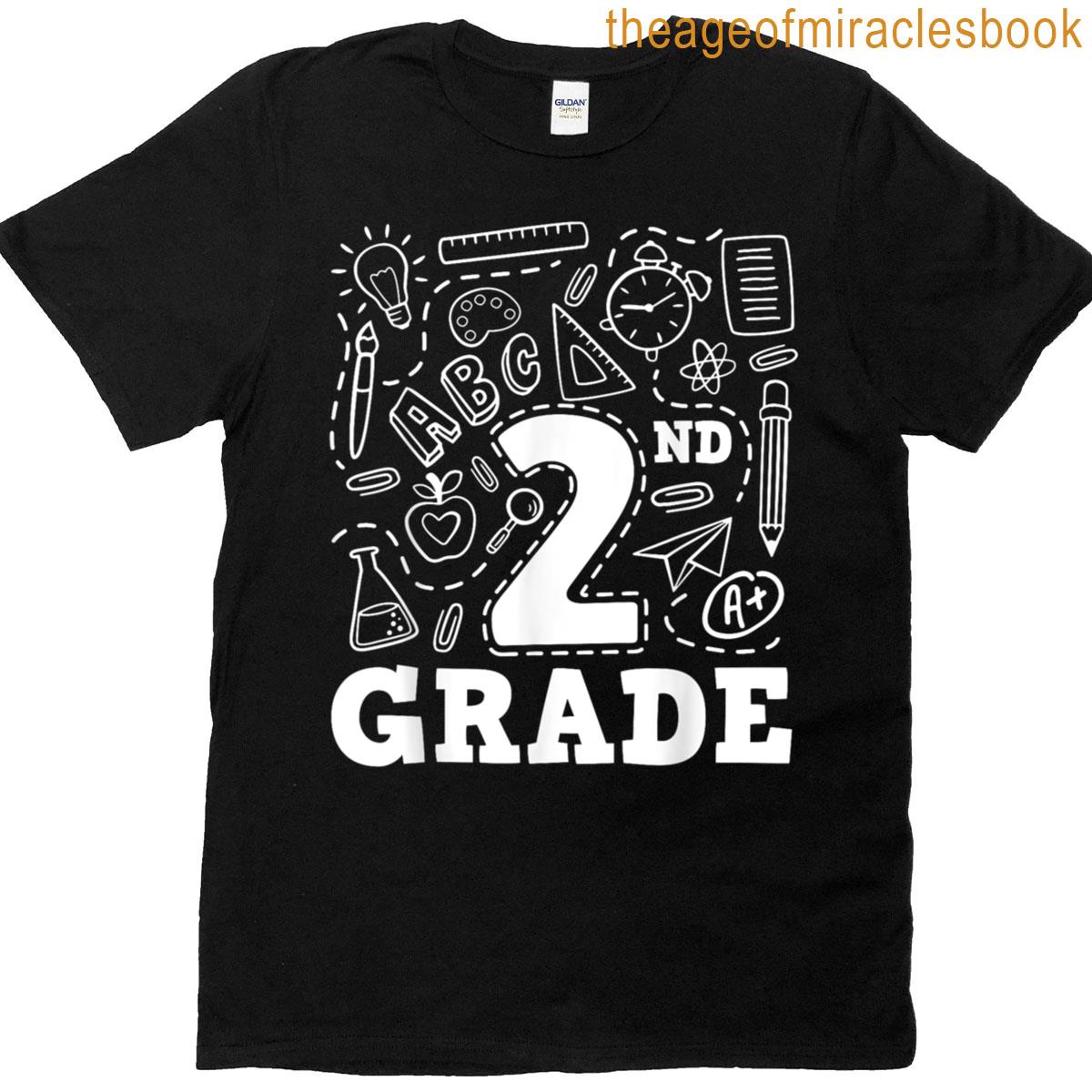 2nd Grade Typography Team Back To School Teachers Kids T-shirt