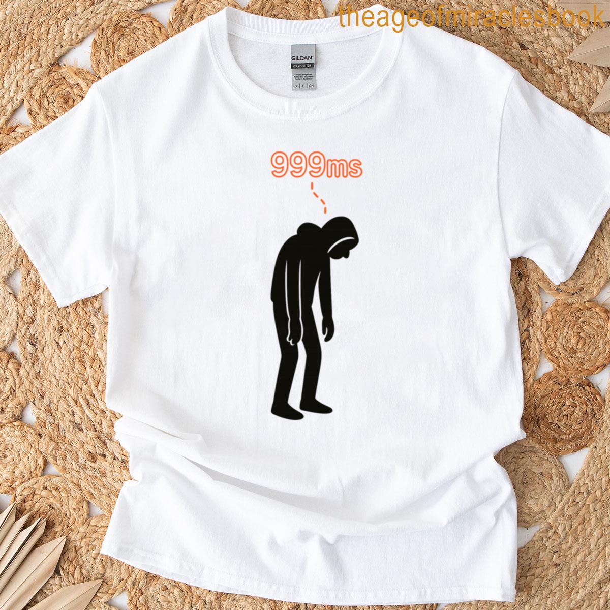 999ms Lag Sticker High Ping Gamer Meme Oversized T-shirt