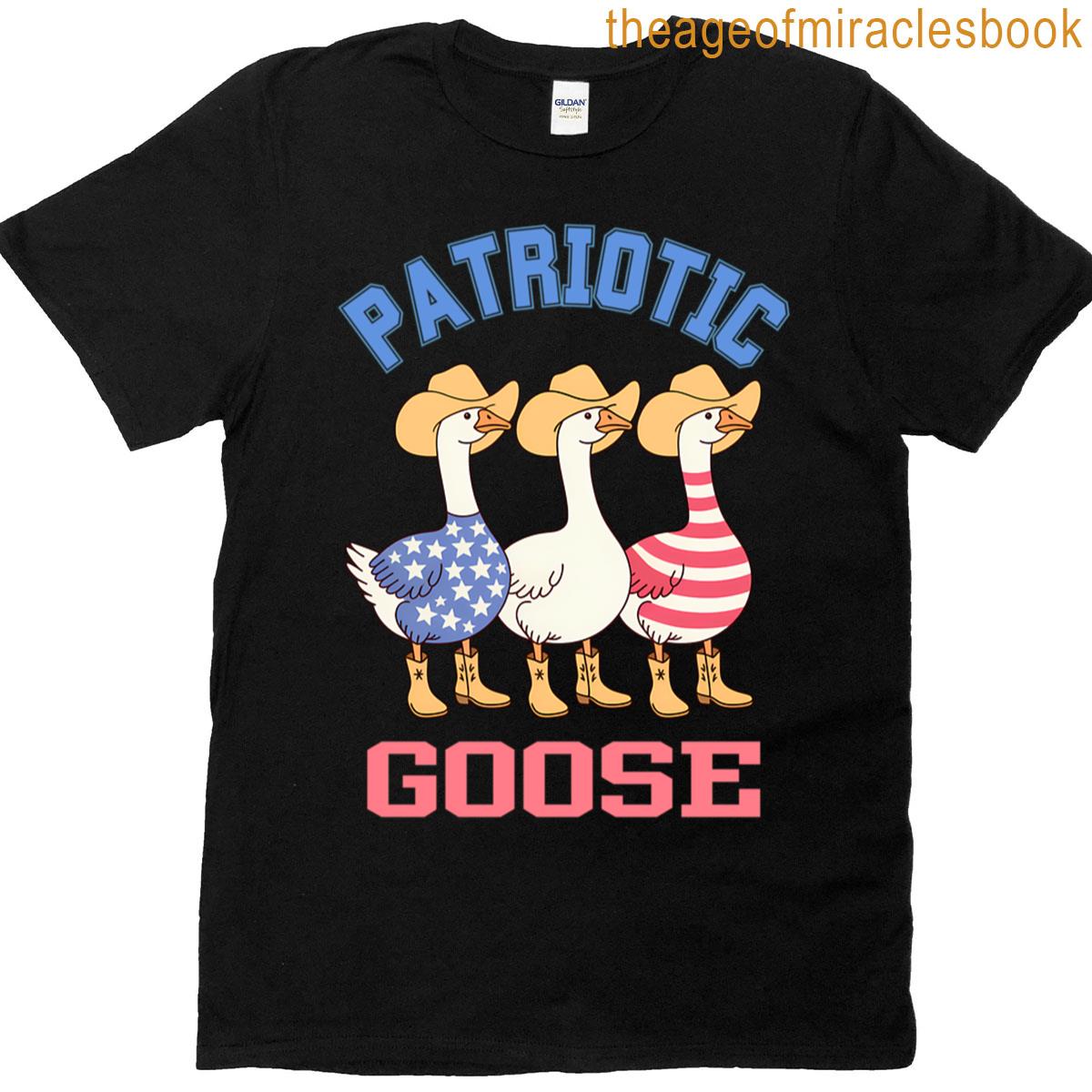 Funny Patriotic Goose Ametican Pride T-shirt