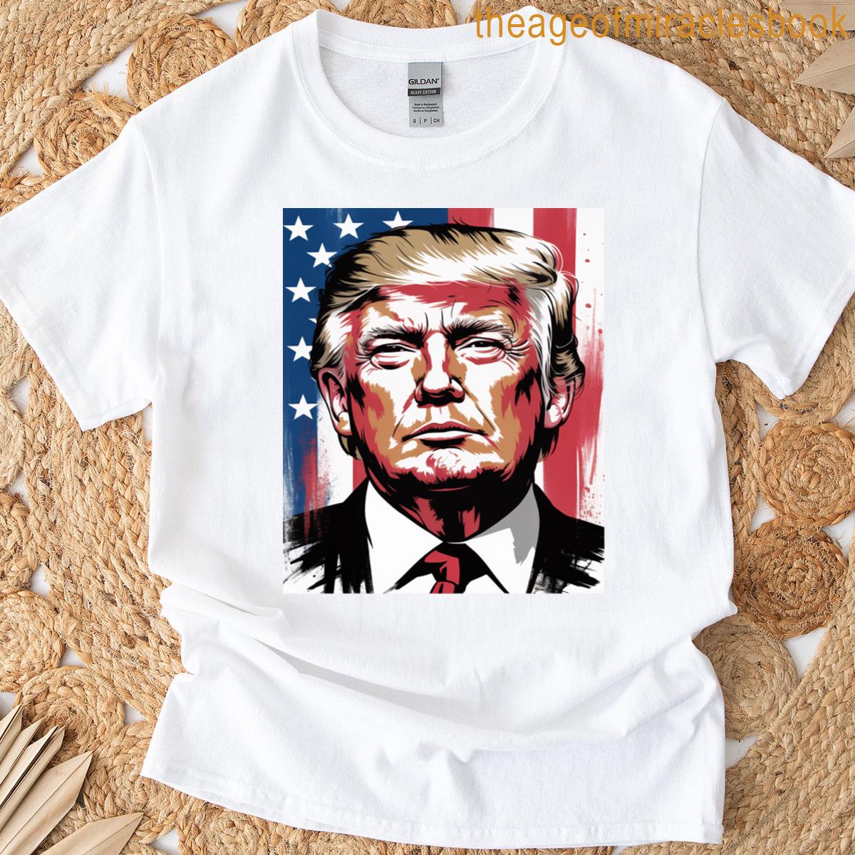 Trump Painting Political Decor Maga Trump T-shirt