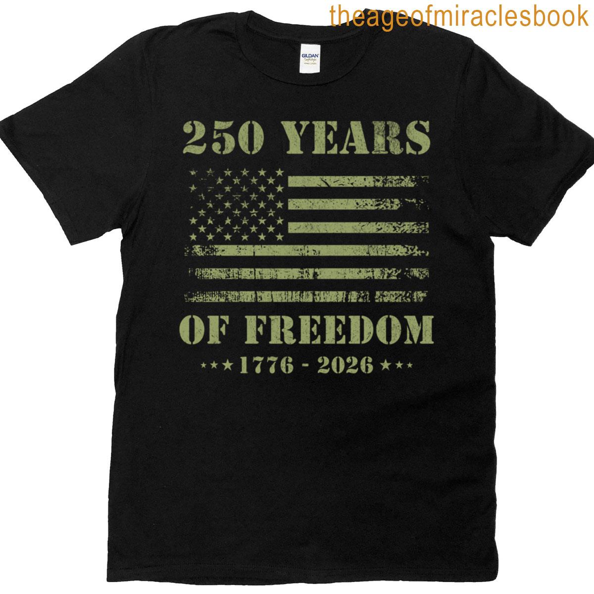 250 Years America Anniversary Grunge Flag Usa T-shirt