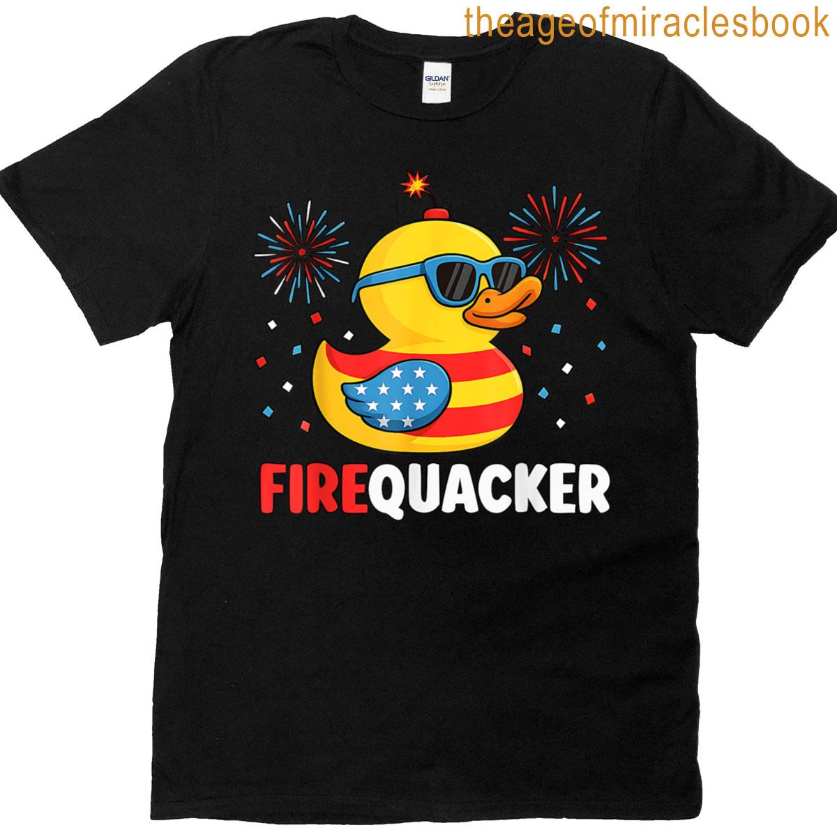 4th Of July Duck Firequacker Patriotic Fourth Of July Funny T-shirt