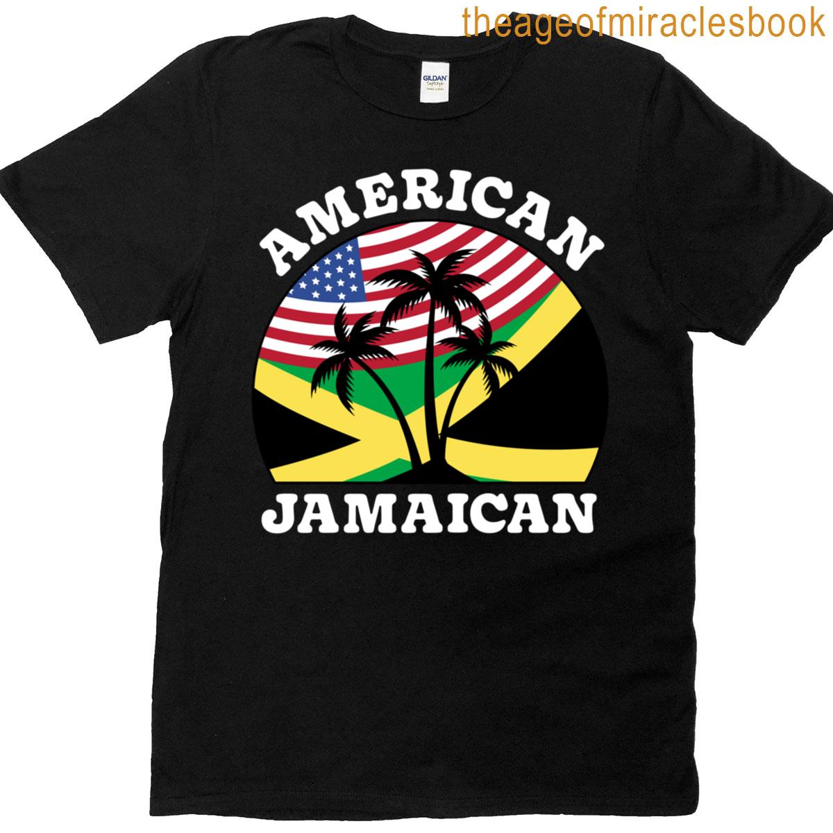 American Jamaican Roots Usa Jamaica Flag Independence Day T-shirt