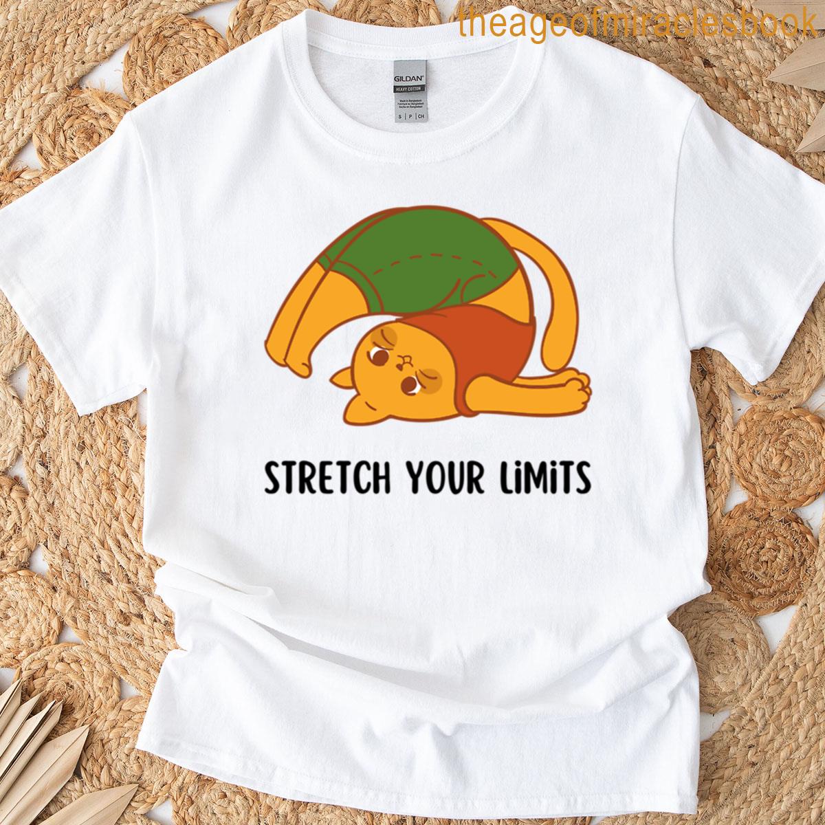 Stretch Your Limits Funny Yoga Cat T-shirt
