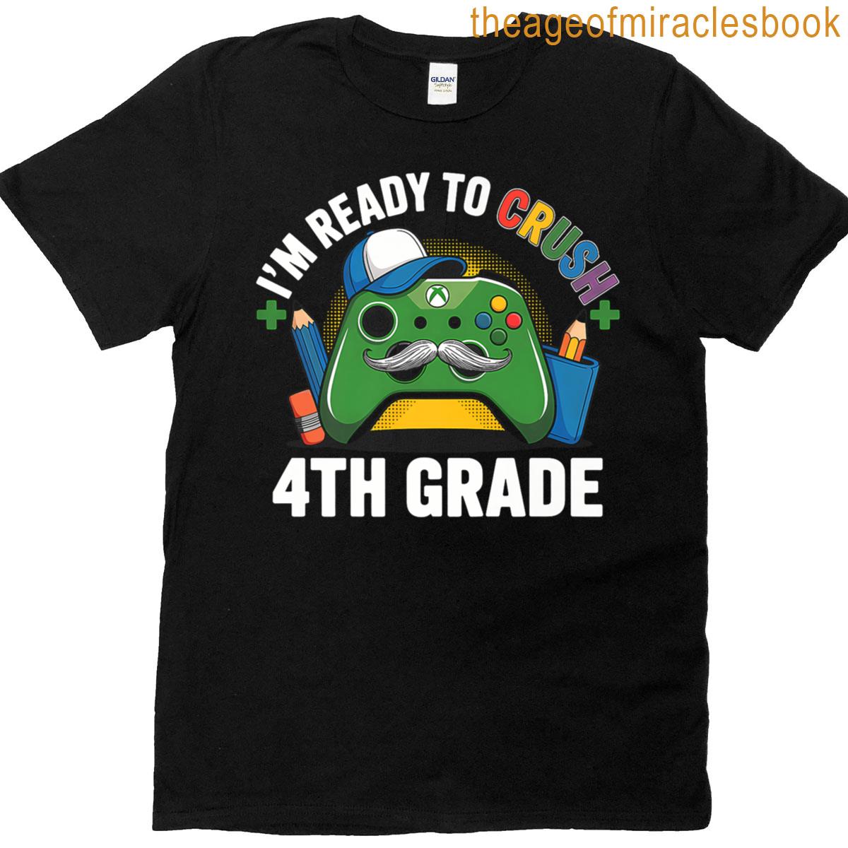 4th Grade Gamer Ready Crush School Year Gaming Fun Premium T-shirt