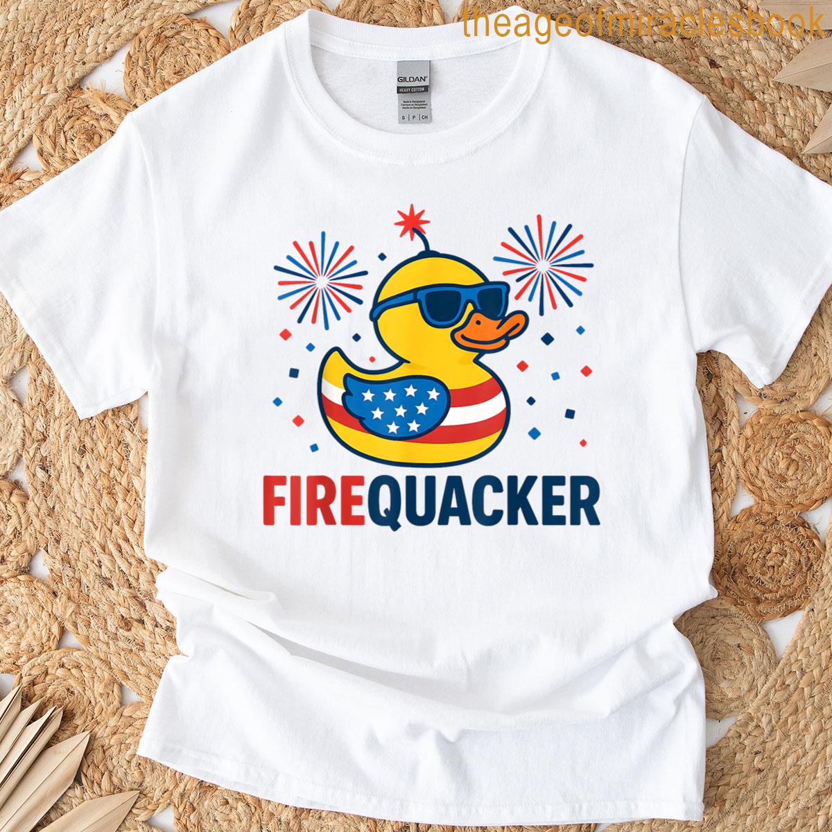 4th Of July Duck Firequacker Patriotic Fourth Of July Funny T-shirt