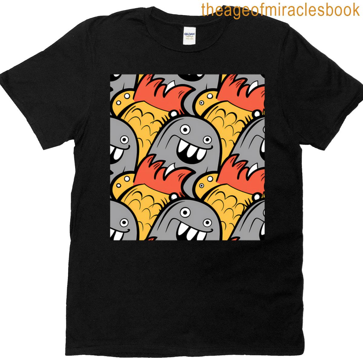Cartoon Creatures Cause Cheeky Chaos Unleashed T-shirt