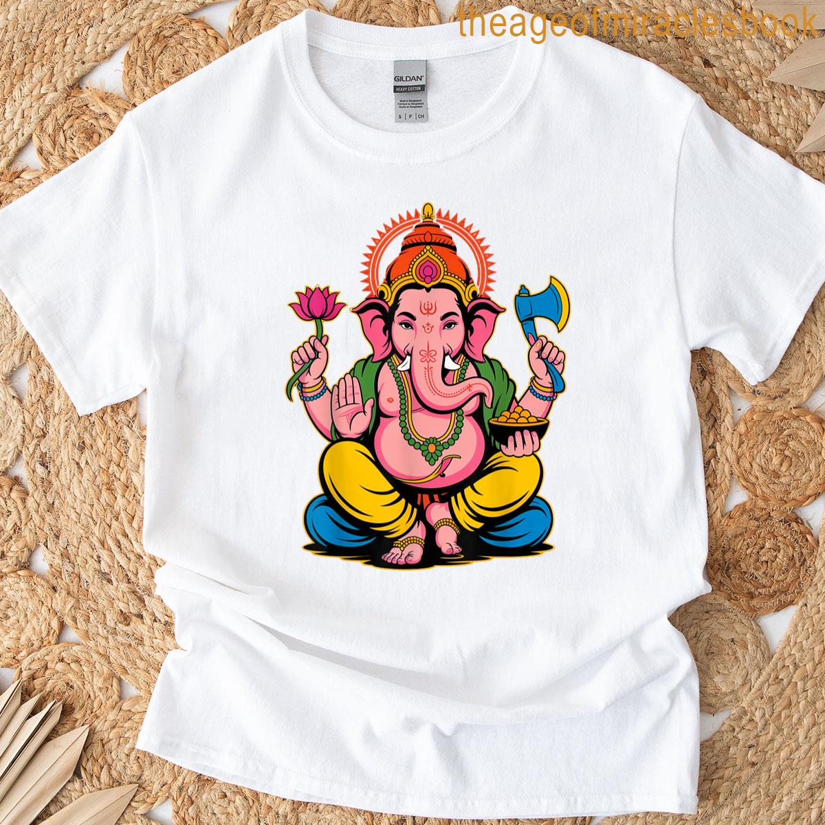 Hindu Ganesha Puja Elephant God India Meditation Yoga Murti T-shirt