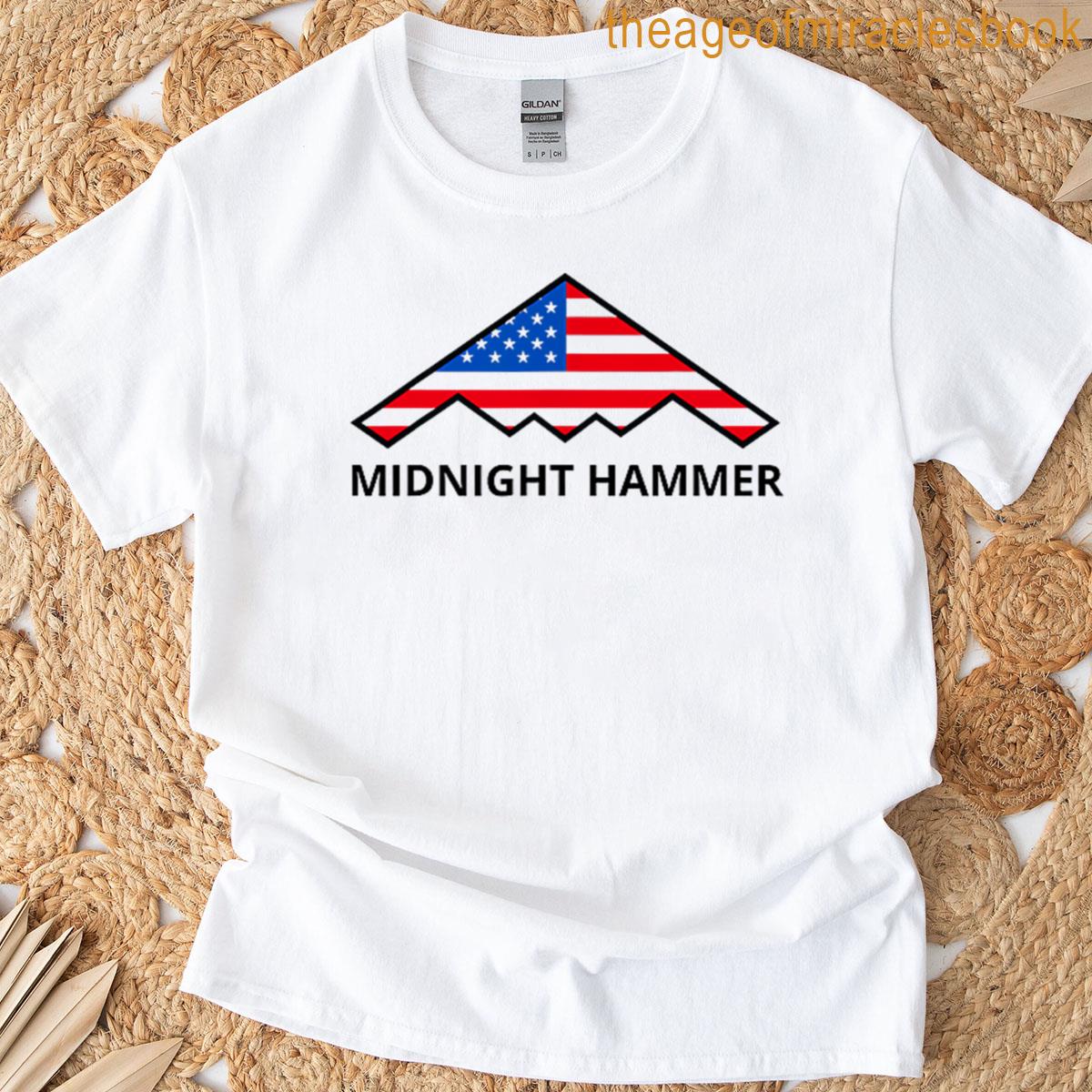 Operation Midnight Hammer Usa Flag Midnight Hammer B-2 Jet T-shirt