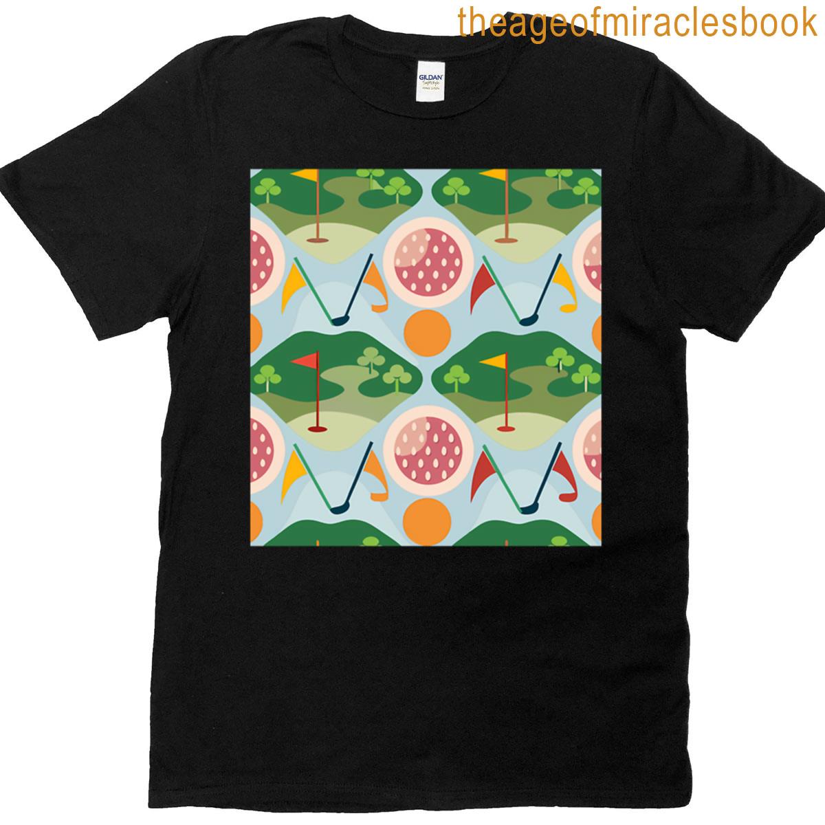 Sporty Golf Greens With Patterned Flair T-shirt