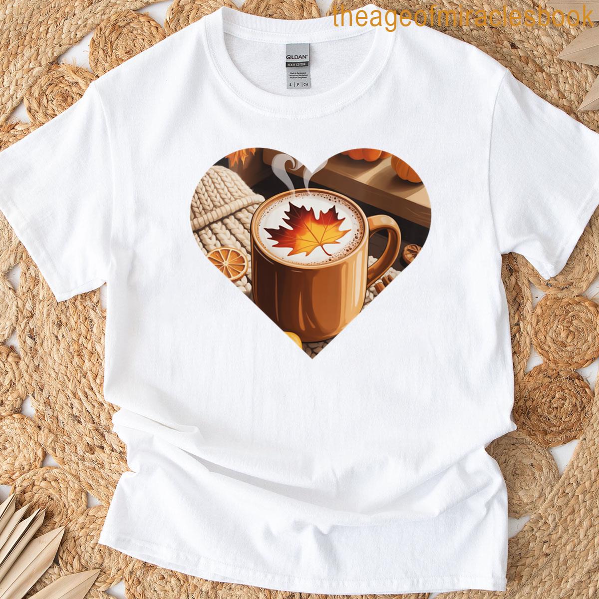 Womens Pumpkin Spice Autumn Fall Cozy Hygge Latte Coffee War T-shirt