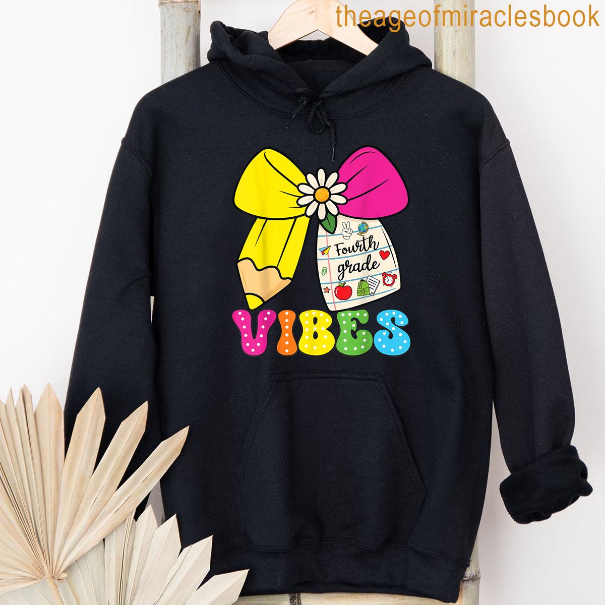 Alternative view of 4th Fourth Grade Vibes Back To School Coquette Teacher T-shirt