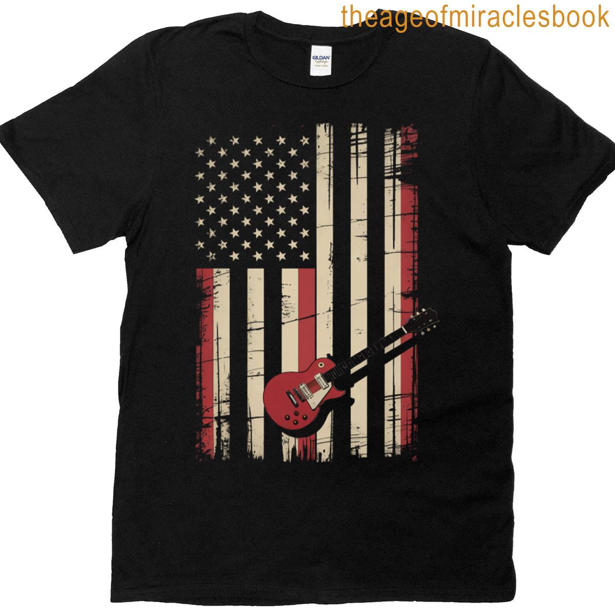 Oral Head Neck Cancer Awareness American Flag Women Kids Men T-shirt