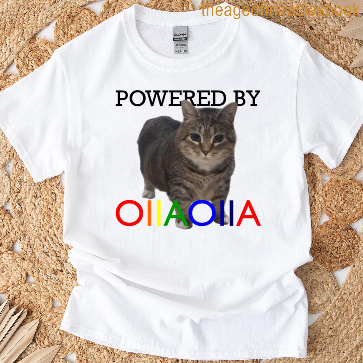 Powered By Oiiaoiia Cat T-shirt