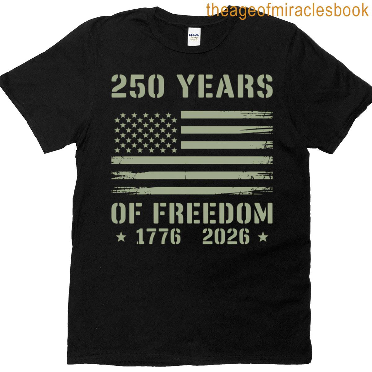 250 Years America Anniversary Grunge Flag Usa T-shirt
