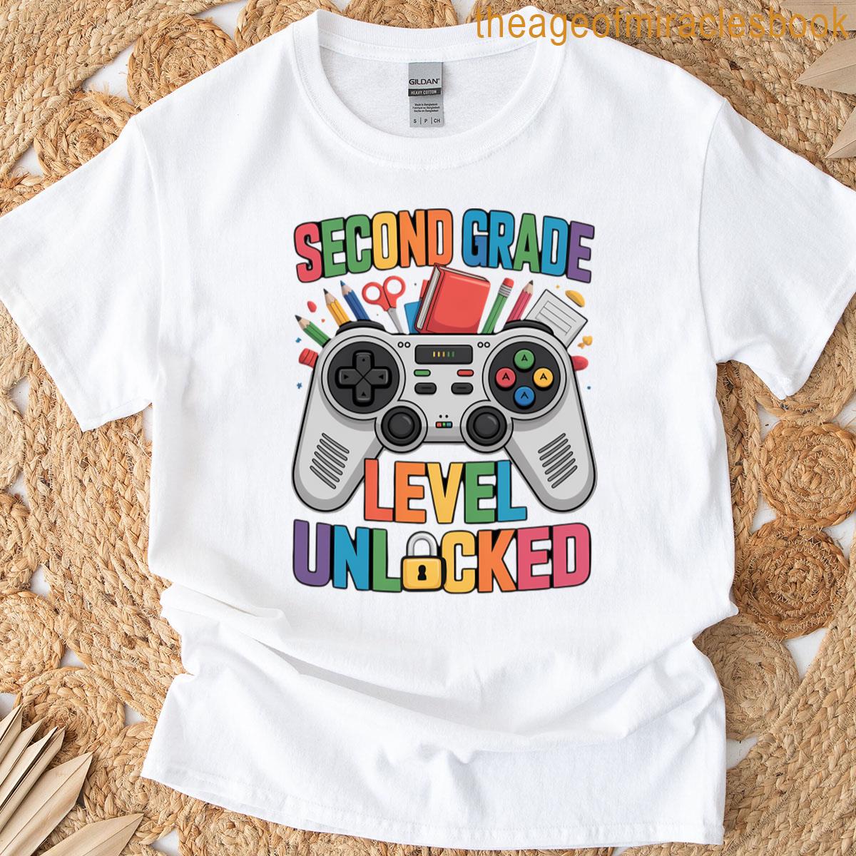 2nd Grade Level Unlocked Gamer First Day Of School T-shirt