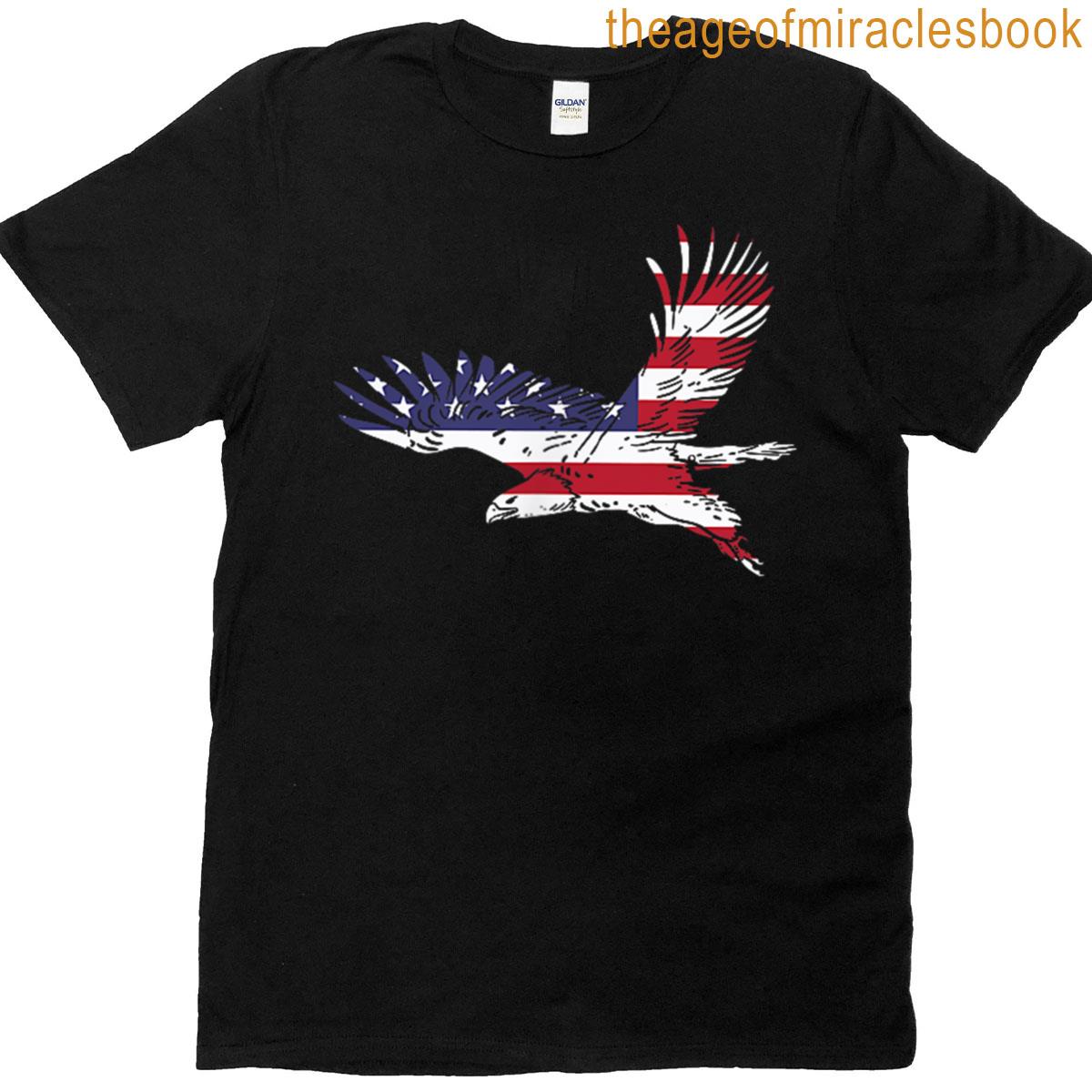 4th Of July Bald Eagle Us Flag Pocket America Men Women Kids T-shirt