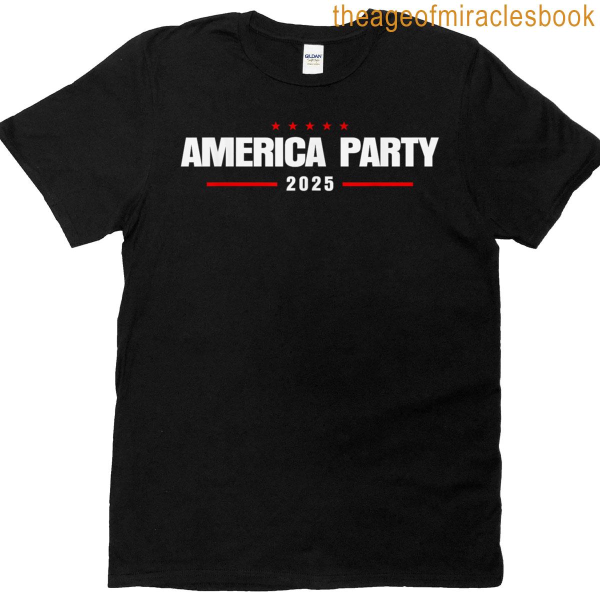 America Party 2025 New Political Us Flag We The People Retro T-shirt