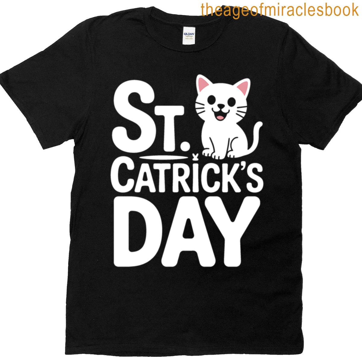 Cat St Patricks Day Cat Leprechaun T-shirt