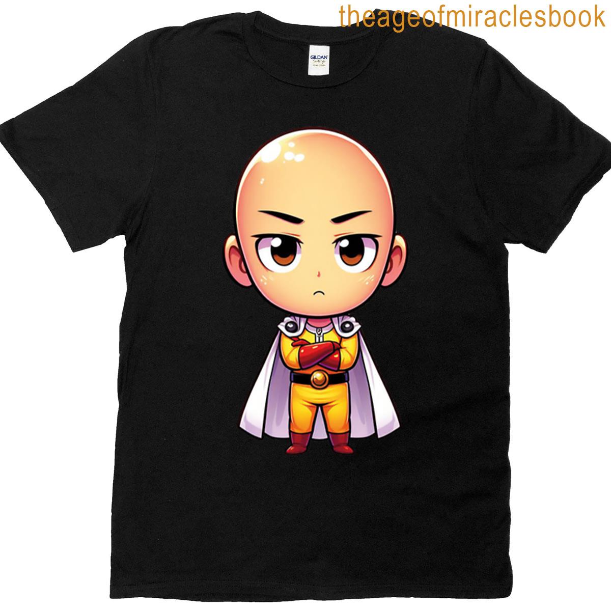 Cute Chibi Saitama One Punch Man Anime Fan Art T-shirt