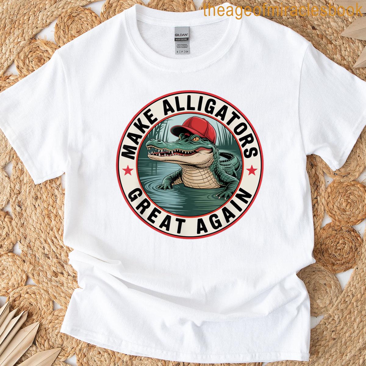 Funny Patriotic Make Alligator Great Again T-shirt