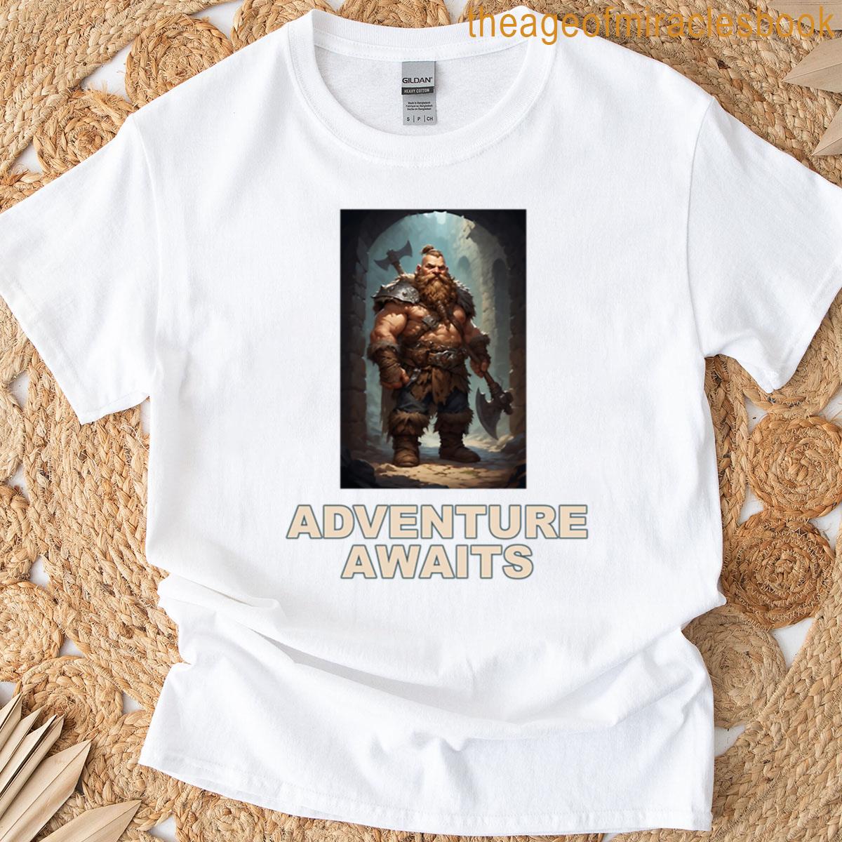 Gaming – Adventure Awaits – Delving Dwarf T-shirt