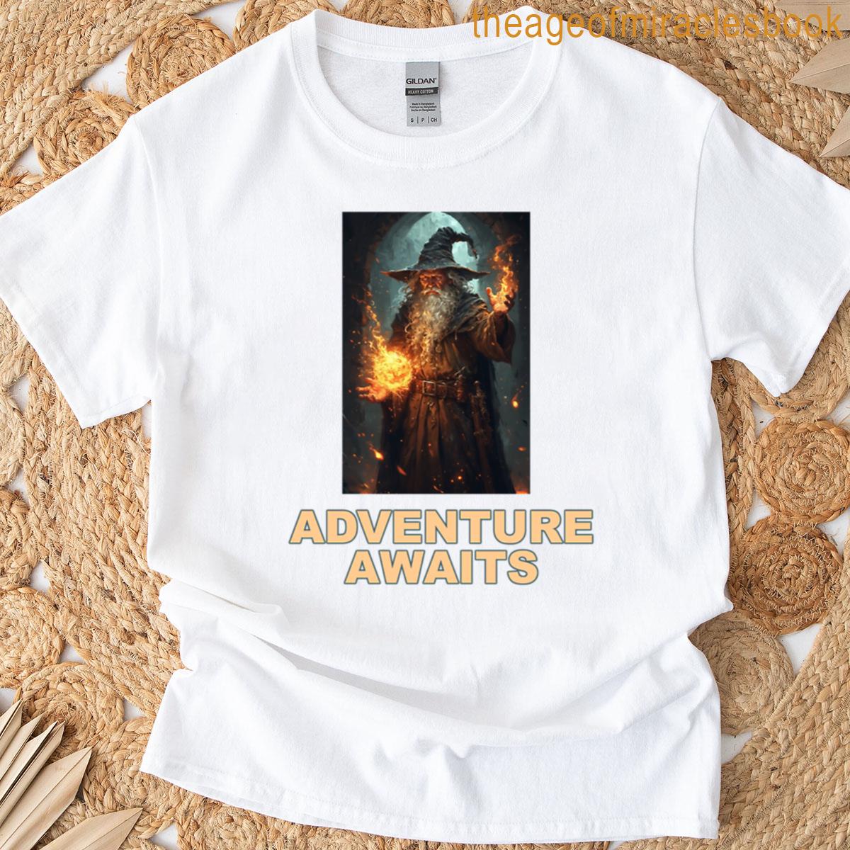 Gaming – Adventure Awaits – Wise Old Wizard T-shirt