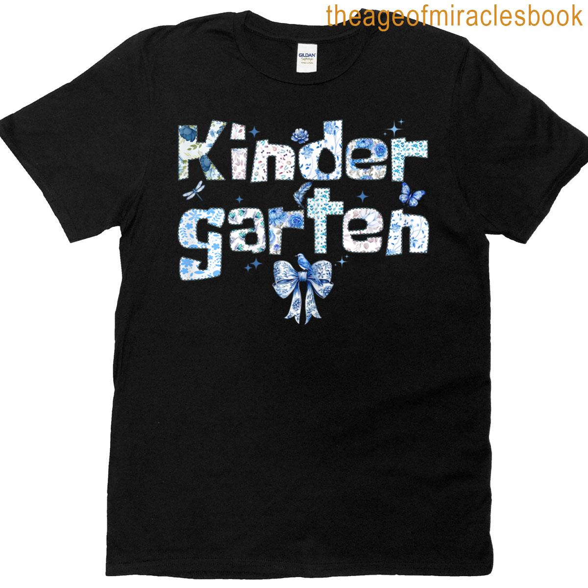 Kindergarten Preppy Teacher Team Bow Back To School Girls T-shirt