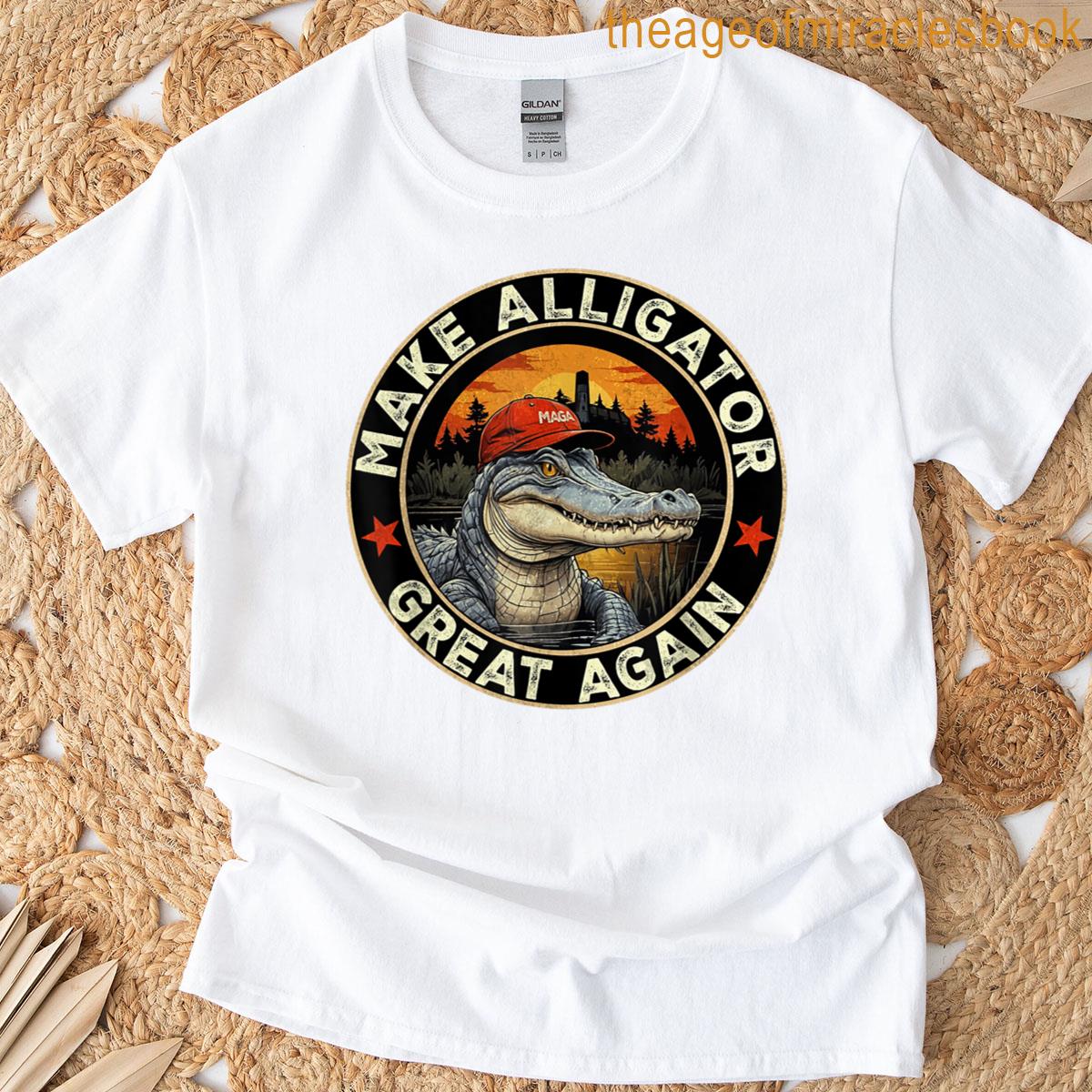 Make Alligator Great Again Vintage Patriotic T-shirt