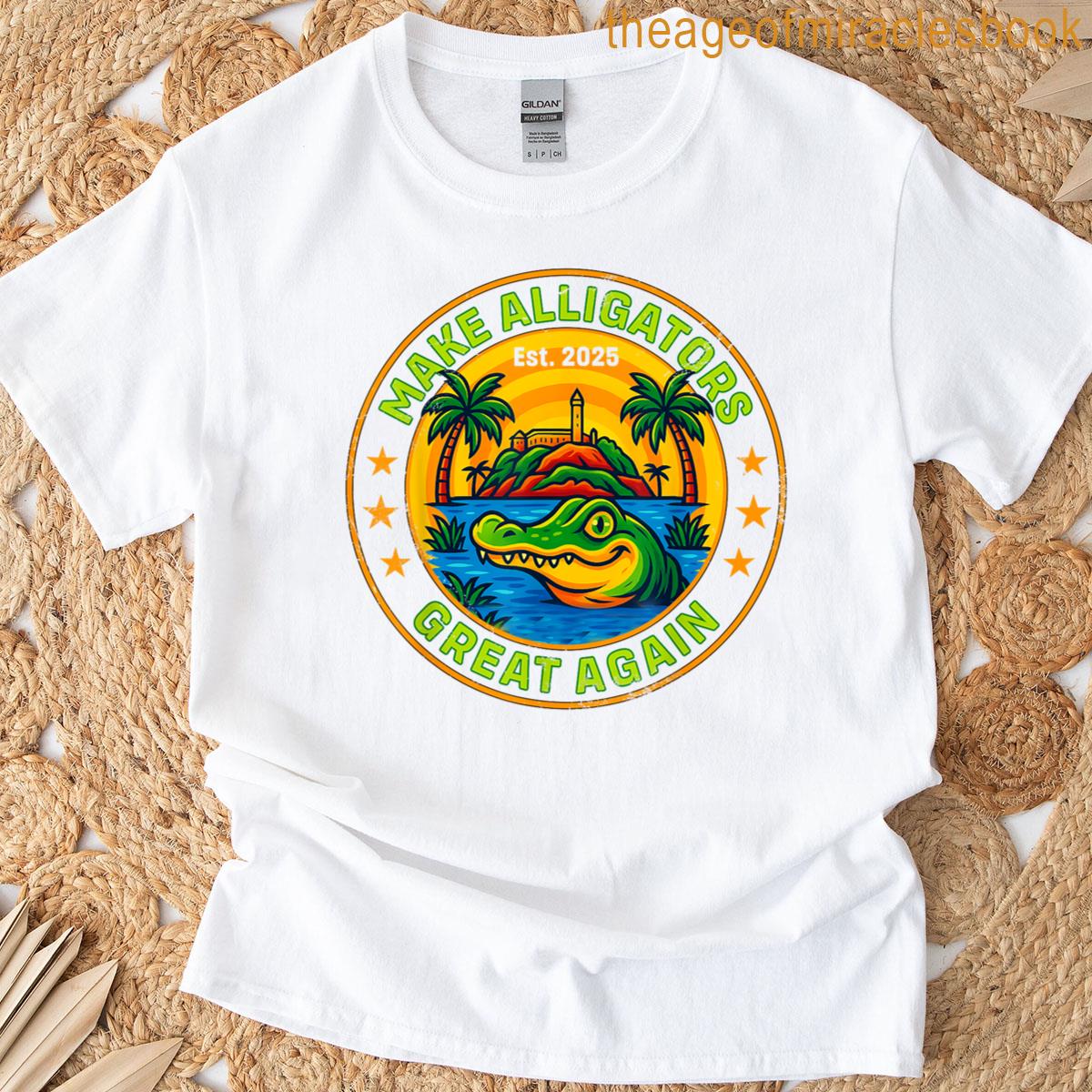 Make Alligators Great Again Funny Vintage Men Women T-shirt