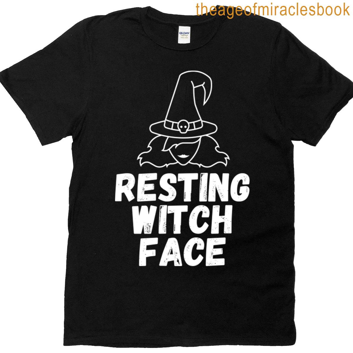 Resting Witch Face Funny Halloween Witch Graphic T-shirt