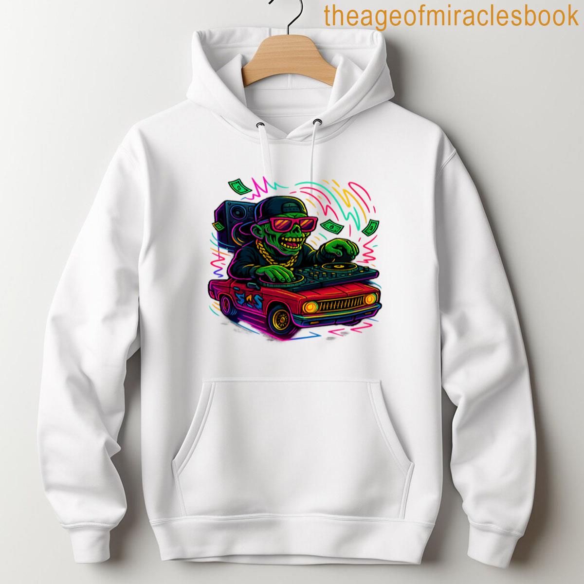 Alternative view of Zombie Dj In Lowrider Car Cool Halloween Music Design Boxy T-shirt